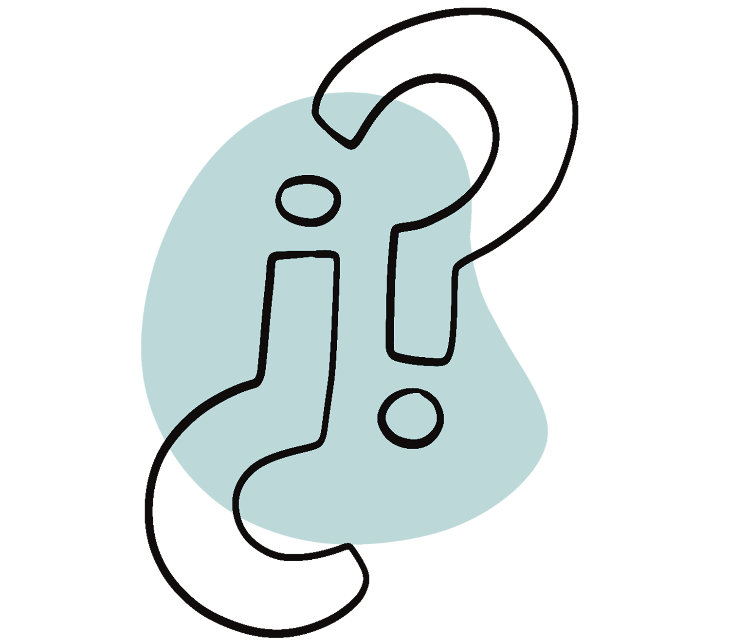 Icon: Zwei Fragezeichen.